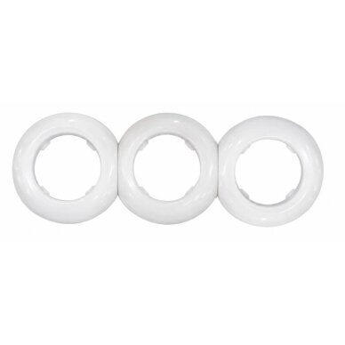 Modular side frame for flush-mounted socket | switch | 1-gang | plastic | retro style | white 1