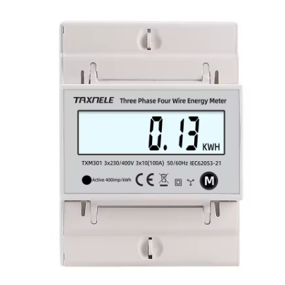 Three-phase multifunction energy meter | 100 A | 3×230/400 V | 4-wire | LED display | IP66 | TAX-VWM3P-100A-380V