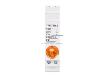 Modulinė signalinė LED lemputė | 18mm | oranžinė | 230V AC/DC | IP20 | DIN | elektros skydams ir spintoms Modulinė signalinė LED lemputė | 18mm | oranžinė | 230V AC/DC | IP20 | DIN | elektros skydams ir spintoms