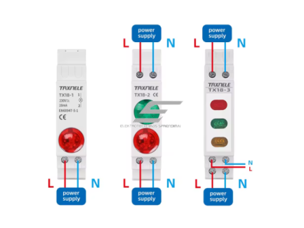 Modulinė signalinė LED lemputė | 18mm | raudona/žalia/geltona | 230V AC/DC | IP20 | DIN | elektros skydams ir spintoms 3 Modulinė signalinė LED lemputė | 18mm | raudona/žalia/geltona | 230V AC/DC | IP20 | DIN | elektros skydams ir spintoms 3