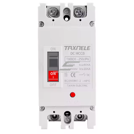 Industrial protective DC circuit breaker for solar modules 2P | 100A | 600VDC | 50kA 1