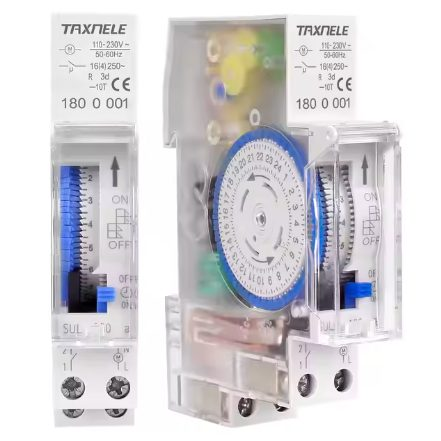 Modular time relay (timer) | 24h | programmable | mechanical | analog | 16A | 230V | DIN