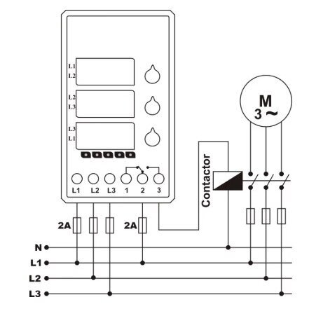 Digital voltage control | phase sequence protection relay | 3-phase | 1-63A | 230-460V 6 Digital voltage control | phase sequence protection relay | 3-phase | 1-63A | 230-460V 6
