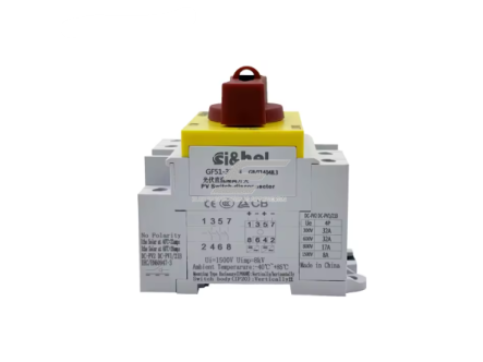 Modulinis fotovoltinis DC atjungimo jungiklis saulės elektrinėms | 4P | 32A | 1500V DC | inverterio / baterijų / saulės modulių grandinių izoliavimui 1 Modulinis fotovoltinis DC atjungimo jungiklis saulės elektrinėms | 4P | 32A | 1500V DC | inverterio / baterijų / saulės modulių grandinių izoliavimui 1