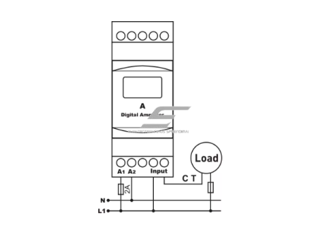 Skaitmeninis ampermetras ant DIN bėgelio | 800/5A AC | 140–270V | ±1% | realaus laiko stebėjimas 3