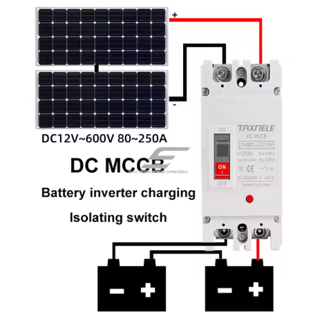 Industrial protective DC circuit breaker for solar modules 2P | 100A | 600VDC | 50kA 2 Industrial protective DC circuit breaker for solar modules 2P | 100A | 600VDC | 50kA 2