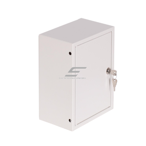 Modułowa rozdzielnica elektryczna | skrzynka | szafa | z zamkiem | 6 modułów | 310x265x130 mm | natynkowa | stalowa | IP31 Modułowa rozdzielnica elektryczna | skrzynka | szafa | z zamkiem | 6 modułów | 310x265x130 mm | natynkowa | stalowa | IP31