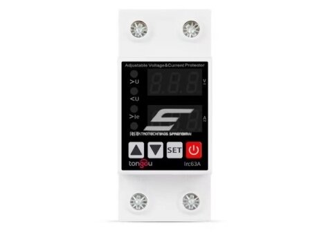 Modulinė | skaitmeninė įtampos ir srovės kontrolės | apsaugos relė | 1F | 1-63A | 230V | DIN