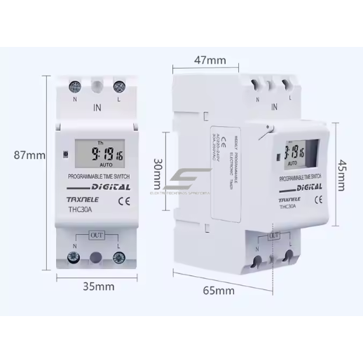 Modular | digital time relay (timer) | weekly | 30A | 230V | 1NO | DIN 4 Modular | digital time relay (timer) | weekly | 30A | 230V | 1NO | DIN 4