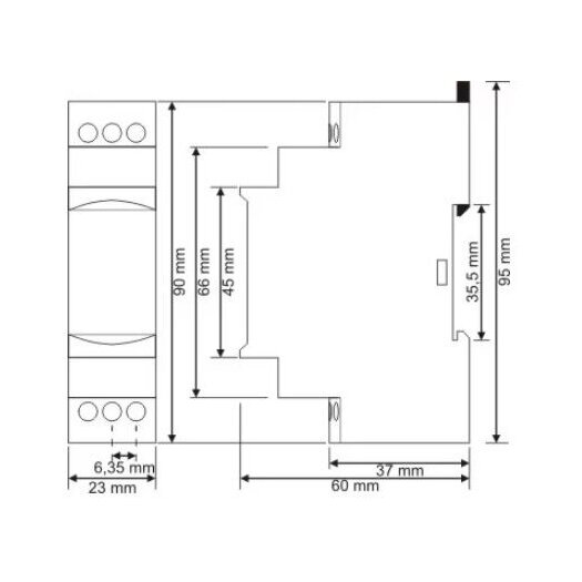 Modular Time Relay | Timer | On-Delay | 0.1-30sec | 5A | 150-260VAC | DIN Rail 3 Modular Time Relay | Timer | On-Delay | 0.1-30sec | 5A | 150-260VAC | DIN Rail 3