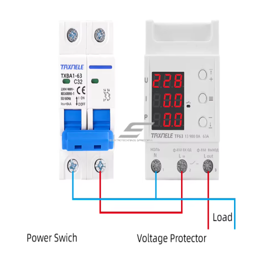 Modulārs sprieguma un strāvas kontroles relejs | vienfāzes | 63A | DIN montāža | 230V | regulējams | pārspriegums/pazemināts spriegums + pārstrāva | TAXNELE 2 Modulārs sprieguma un strāvas kontroles relejs | vienfāzes | 63A | DIN montāža | 230V | regulējams | pārspriegums/pazemināts spriegums + pārstrāva | TAXNELE 2