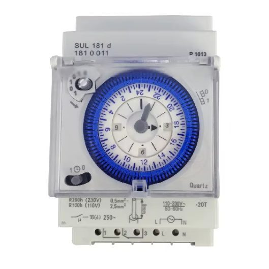 Modular time relay (timer) | 24h | programmable | mechanical | 16A | 230V | DIN 1 Modular time relay (timer) | 24h | programmable | mechanical | 16A | 230V | DIN 1