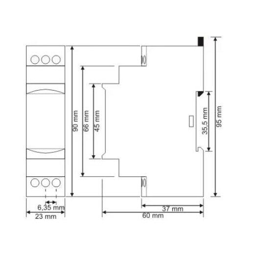 Modułowy przekaźnik czasowy | Timer | Do rozruchu silnika trójfazowego | 0,1-30s | 1-500ms | 5A | 150-260VAC / 24VAC/DC | DIN 4 Modułowy przekaźnik czasowy | Timer | Do rozruchu silnika trójfazowego | 0,1-30s | 1-500ms | 5A | 150-260VAC / 24VAC/DC | DIN 4