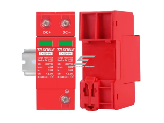Modulinis viršįtampių ribotuvas fotovoltinėms sistemoms | 2P | 40 kA | 1000 V DC | DIN | ES-TXSD-R240KA 1