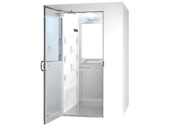 Sanitarinis praėjimo oro dušas | 2 durų | su 24 purkštukais | ≥20m/s | 380V | 1400x2000x2100mm | HEPA H13/H14 | nerūdijantis plienas