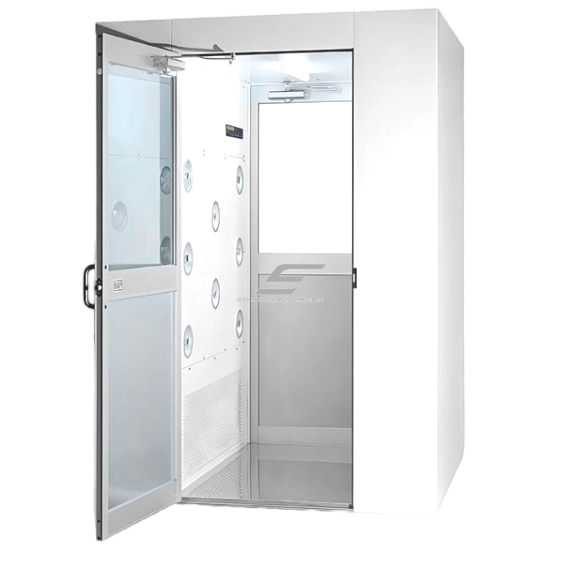 Air shower cabin with 6 nozzles | ≥20m/s | 380V | 1200x1000x2100mm | HEPA H13/H14 | stainless steel