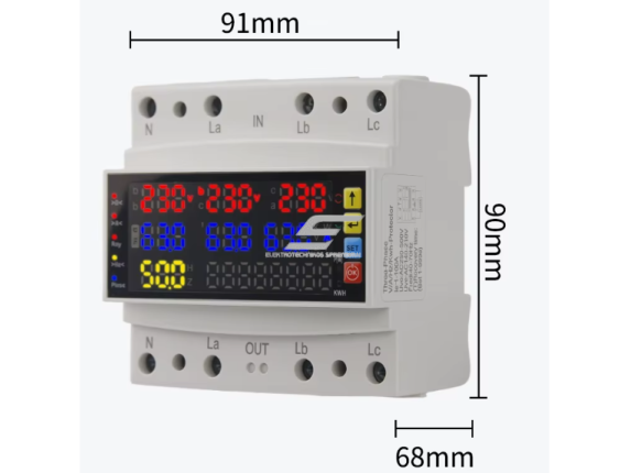 Modulinė | skaitmeninė įtampos ir srovės kontrolės | apsaugos | fazių sekos disbalanso relė | 3F | 63A | 230V | DIN 3 Modulinė | skaitmeninė įtampos ir srovės kontrolės | apsaugos | fazių sekos disbalanso relė | 3F | 63A | 230V | DIN 3
