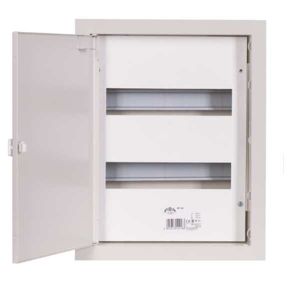 Modułowa rozdzielnica elektryczna | obudowa | 24 moduły | 405x320x120mm | podtynkowa | stalowa | IP31 1 Modułowa rozdzielnica elektryczna | obudowa | 24 moduły | 405x320x120mm | podtynkowa | stalowa | IP31 1