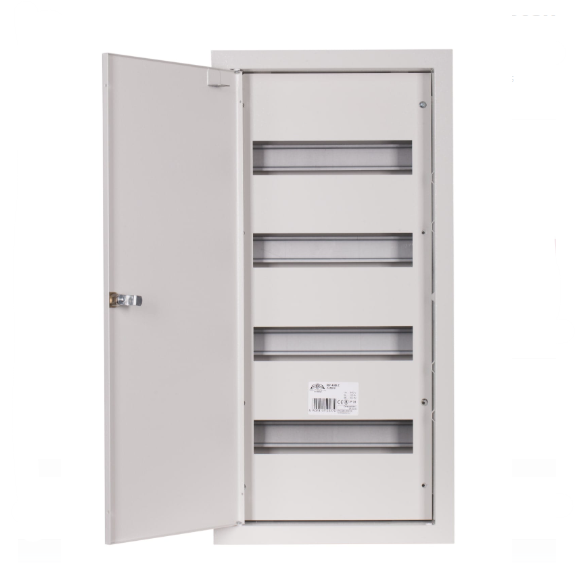 Modulārais elektro sadales skapis | kaste | 48 moduļi | ar slēdzeni | 320x655x120 mm | iebūvējams | tērauda | IP31 1 Modulārais elektro sadales skapis | kaste | 48 moduļi | ar slēdzeni | 320x655x120 mm | iebūvējams | tērauda | IP31 1