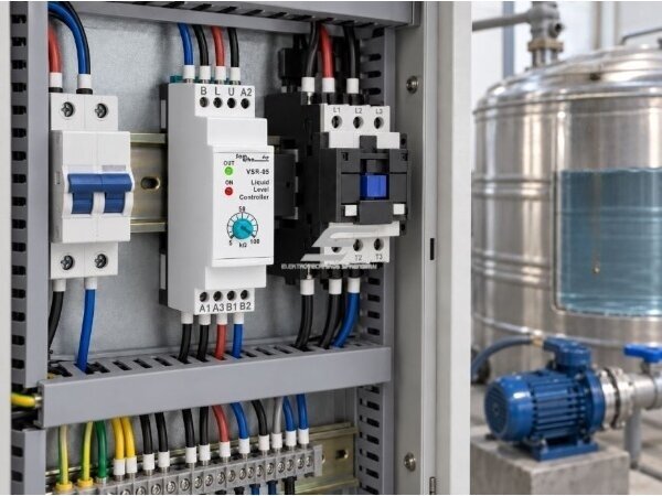 Modulinė skysčio lygio kontrolės relė | 5A | 150-260VAC | <100kΩ | DIN 4 Modulinė skysčio lygio kontrolės relė | 5A | 150-260VAC | <100kΩ | DIN 4