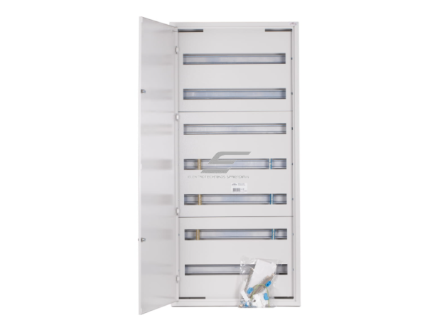 Modulinis elektros paskirstymo skydelis | dėžė | skydas | su spyna | 168 modulių | 550x1205x132mm | virštinkinis | plieninis | IP31 1