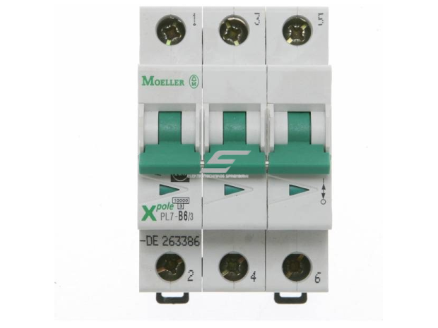 Modulinis automatinis jungiklis | 3P | 6A | B | 10kA | DIN | MCB | Moeller | PLSM-B6/3-MW Modulinis automatinis jungiklis | 3P | 6A | B | 10kA | DIN | MCB | Moeller | PLSM-B6/3-MW