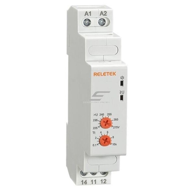 Moodulne pinge kontrollrelee | 1 faas | 8A | 230VAC | 225-275V | mehaaniline | DIN-liist