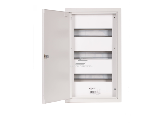 Modulinis elektros paskirstymo skydelis | dėžė | skydas | su spyna | 36 modulių | 310x520x130mm | virštinkinis | plieninis | IP31 1