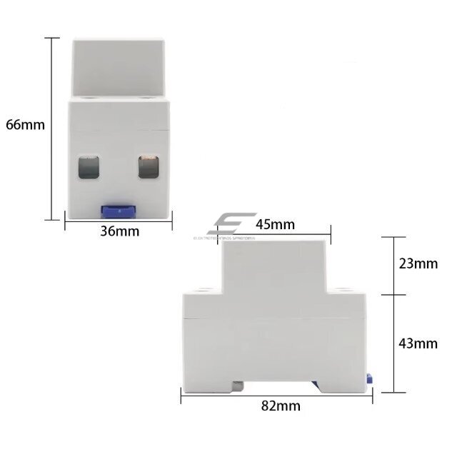 Modulaarne | Digitaalne | Elektrienergia arvesti | Pinge | Voolu indikaator | 5(80)A | 1F | 230VAC | DIN 4