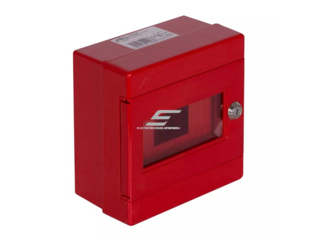 Elektros paskirstymo skydelis | dėžė | 7 modulių | su spyna ir stiklu | 180x180x100mm | virštinkinis | plastikinis | raudonas | IP44 Elektros paskirstymo skydelis | dėžė | 7 modulių | su spyna ir stiklu | 180x180x100mm | virštinkinis | plastikinis | raudonas | IP44