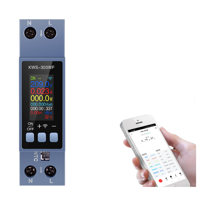 Modulārs | Viedais | Digitāls | Daudzfunkcionāls elektroenerģijas | Sprieguma | Strāvas skaitītājs | 0–40A | 12kW | DIN | Wi-Fi | RS485 1