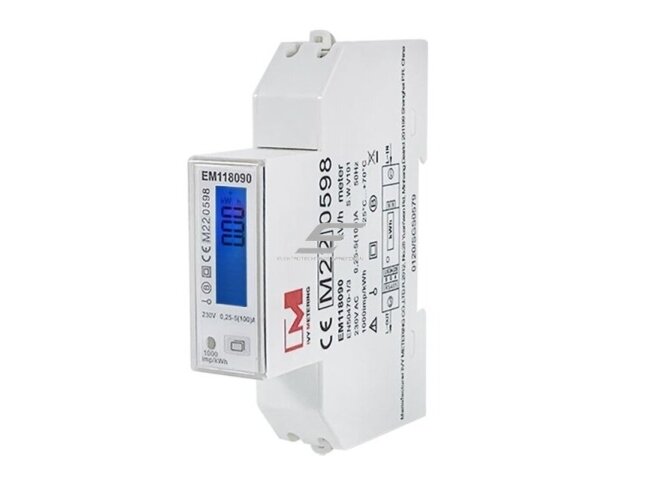 Modulinis | skaitmeninis | multifuncinis elektros energijos skaitiklis | 1F | 0,25~5(100)A | 230V | skaičiai rodomi vertikaliai eilutėje | saulės sistemai | MID | DIN Modulinis | skaitmeninis | multifuncinis elektros energijos skaitiklis | 1F | 0,25~5(100)A | 230V | skaičiai rodomi vertikaliai eilutėje | saulės sistemai | MID | DIN