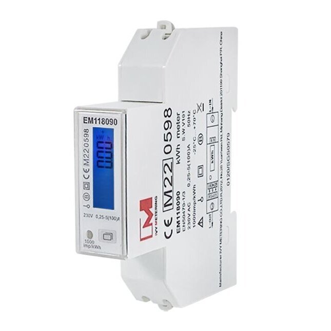 Modułowy | cyfrowy | wielofunkcyjny licznik energii elektrycznej | jednofazowy | 0,25~5(100)A | 230V | wartości wyświetlane w pionowym rzędzie | MID | szyna DIN Modułowy | cyfrowy | wielofunkcyjny licznik energii elektrycznej | jednofazowy | 0,25~5(100)A | 230V | wartości wyświetlane w pionowym rzędzie | MID | szyna DIN
