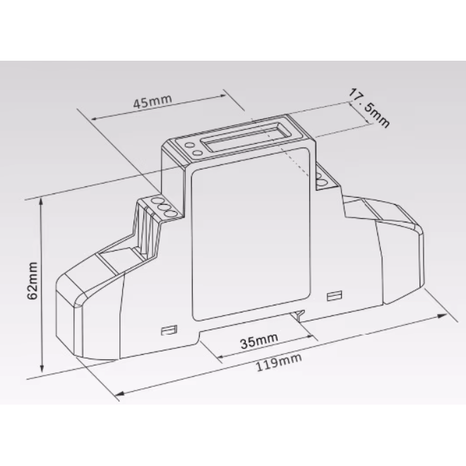 Moduļu | Digitālais elektroenerģijas skaitītājs | 1 fāze | 45A | 230VAC | IP51 | MID | DIN | SDM120DB Eastron 2 Moduļu | Digitālais elektroenerģijas skaitītājs | 1 fāze | 45A | 230VAC | IP51 | MID | DIN | SDM120DB Eastron 2