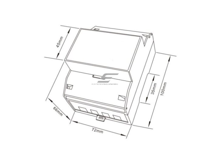 Modulinis trifazis multifunkcinis elektros energijos skaitiklis | 100 A | 3×230/400 V | M-Bus | MID | DIN | VEXEN ESM3100DMB 2 Modulinis trifazis multifunkcinis elektros energijos skaitiklis | 100 A | 3×230/400 V | M-Bus | MID | DIN | VEXEN ESM3100DMB 2