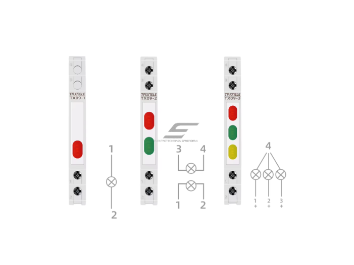 Modulinė signalinė LED lemputė | 9mm | raudona | 230V AC/DC | IP20 | DIN | elektros skydams ir spintoms 2