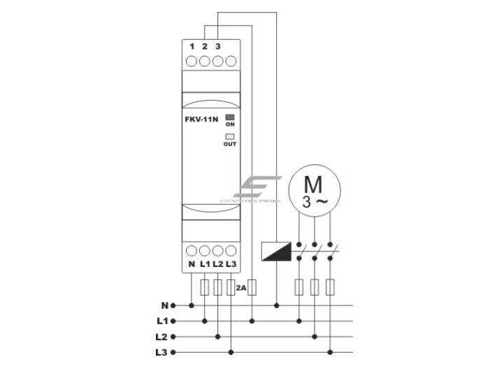 Modulinė trifazė fazių kontrolės relė | 3x380V | fazių asimetrija 30% | DIN 1 Modulinė trifazė fazių kontrolės relė | 3x380V | fazių asimetrija 30% | DIN 1