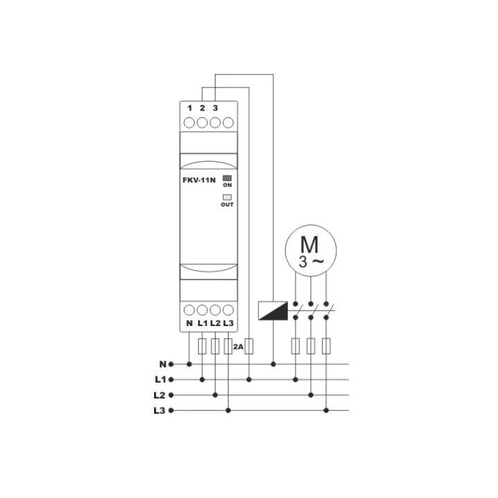 Modulārs trīsfāžu fāžu kontroles relejs | 3x380V | fāžu asimetrija 30% | DIN 1 Modulārs trīsfāžu fāžu kontroles relejs | 3x380V | fāžu asimetrija 30% | DIN 1