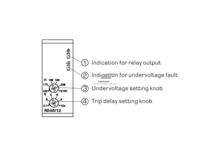 Modulinė įtampos kontrolės relė | žemos įtampos apsauga | 1F | 8A | 230VAC | 165-215V | mechaninė | DIN 1