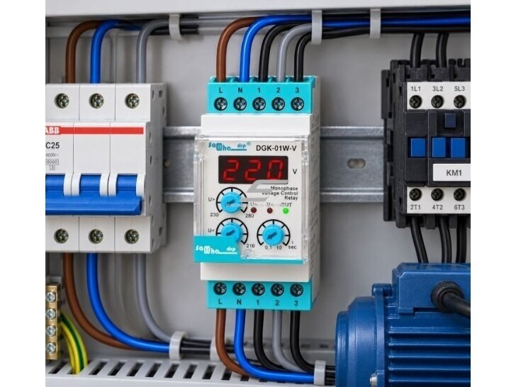 Modulinė | skaitmeninė | įtampos kontrolės | apsaugos relė | 230V | 230-280V | 150-210V | DIN 4 Modulinė | skaitmeninė | įtampos kontrolės | apsaugos relė | 230V | 230-280V | 150-210V | DIN 4