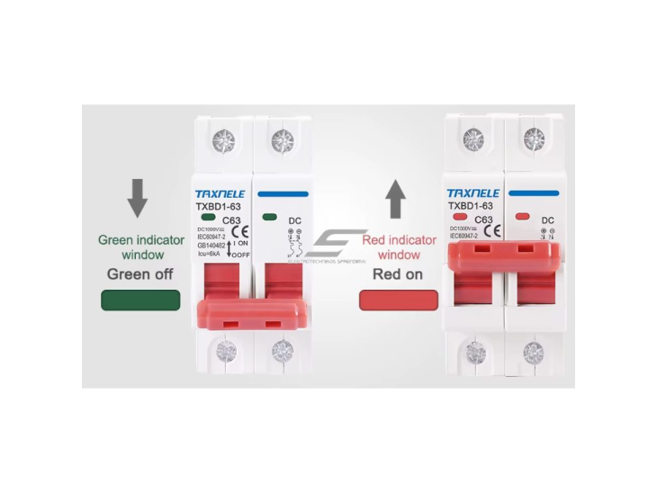 Modulinis apsauginis nuolatinės įtampos automatinis jungiklis saulės moduliams | 2P | 10A | 1000VDC | 6kA | DIN | ES-TXBD1-10 3 Modulinis apsauginis nuolatinės įtampos automatinis jungiklis saulės moduliams | 2P | 10A | 1000VDC | 6kA | DIN | ES-TXBD1-10 3
