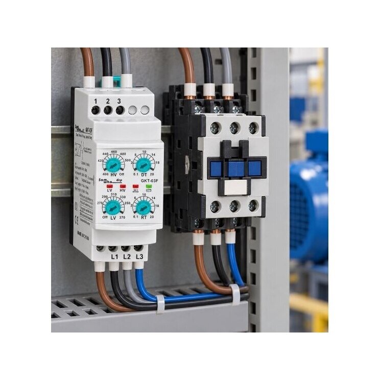 Modular | Digital | Voltage Monitoring | Phase Sequence Protection Relay | 3x380V | 260-370V | 400-510V | DIN 5 Modular | Digital | Voltage Monitoring | Phase Sequence Protection Relay | 3x380V | 260-370V | 400-510V | DIN 5