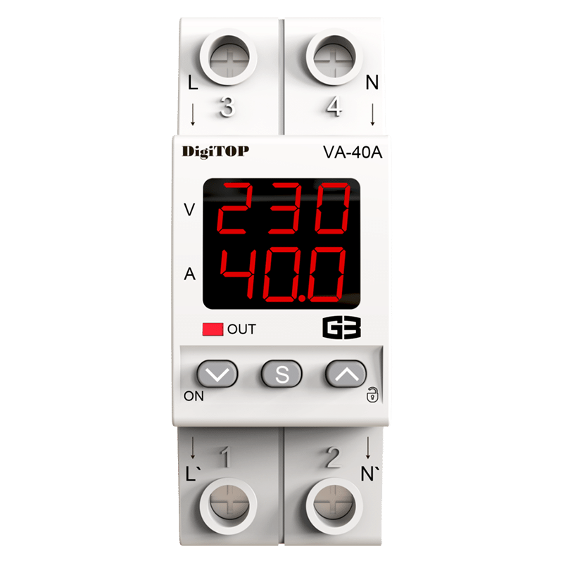 Modulārs | digitāls | sprieguma kontroles relejs ar strāvas vadību | 1 fāze | 40A | VA-40A G3R DigiTOP 1 Modulārs | digitāls | sprieguma kontroles relejs ar strāvas vadību | 1 fāze | 40A | VA-40A G3R DigiTOP 1
