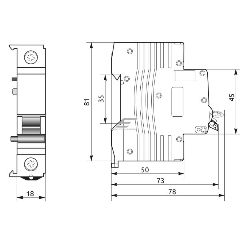 Modulaarne alapingepäästik | parem | 6A | 230V | DIN | EVO FUV3 Promfactor Baltic F/UV230R 1 Modulaarne alapingepäästik | parem | 6A | 230V | DIN | EVO FUV3 Promfactor Baltic F/UV230R 1