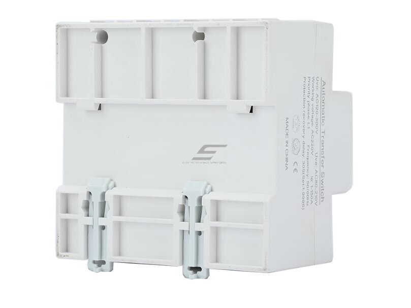 Modulinis multifunkcinis rezervinis automatinis galios perjungiklis su apsaugos funkcijomis | elektros energijos matavimu | generatoriams | nepertraukiamam elektros energijos tiekimui | 150A | 3x230V | iš 380V į 230V 3