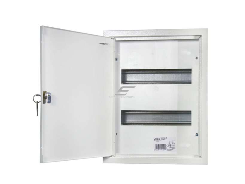 Modulinis elektros paskirstymo skydelis | dėžė | skydas | su spyna | 24 modulių | 310x395x130mm | virštinkinis | plieninis | IP31 1