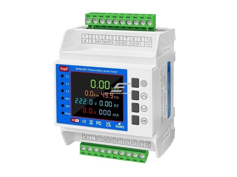 Modulinis | išmanus | skaitmeninis elektros energijos skaitiklis saulės elektrinėms | su įtampos | srovės | nuotėkio | fazės dingimo apsaugos funkcijomis | dvikryptis | 3F | 1-100A | 230VAC / 380-415VAC | DIN | Wi-Fi | TUYA 2 Modulinis | išmanus | skaitmeninis elektros energijos skaitiklis saulės elektrinėms | su įtampos | srovės | nuotėkio | fazės dingimo apsaugos funkcijomis | dvikryptis | 3F | 1-100A | 230VAC / 380-415VAC | DIN | Wi-Fi | TUYA 2