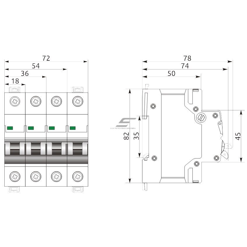 Modular circuit breaker 2P | 1A | C | 6kA | DIN | ECO FB1-63 Promfactor Baltic FB1C2001 1 Modular circuit breaker 2P | 1A | C | 6kA | DIN | ECO FB1-63 Promfactor Baltic FB1C2001 1