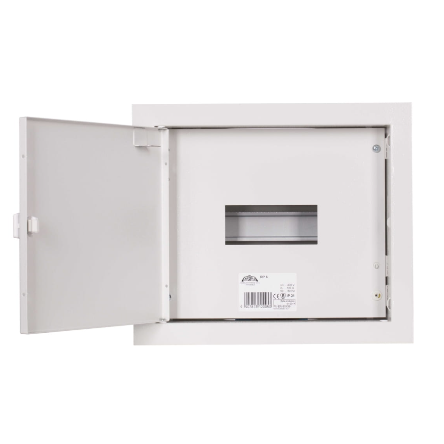 Modułowa rozdzielnica elektryczna | obudowa | 6 modułów | 275x320x120 mm | podtynkowa | stalowa | IP31 1 Modułowa rozdzielnica elektryczna | obudowa | 6 modułów | 275x320x120 mm | podtynkowa | stalowa | IP31 1