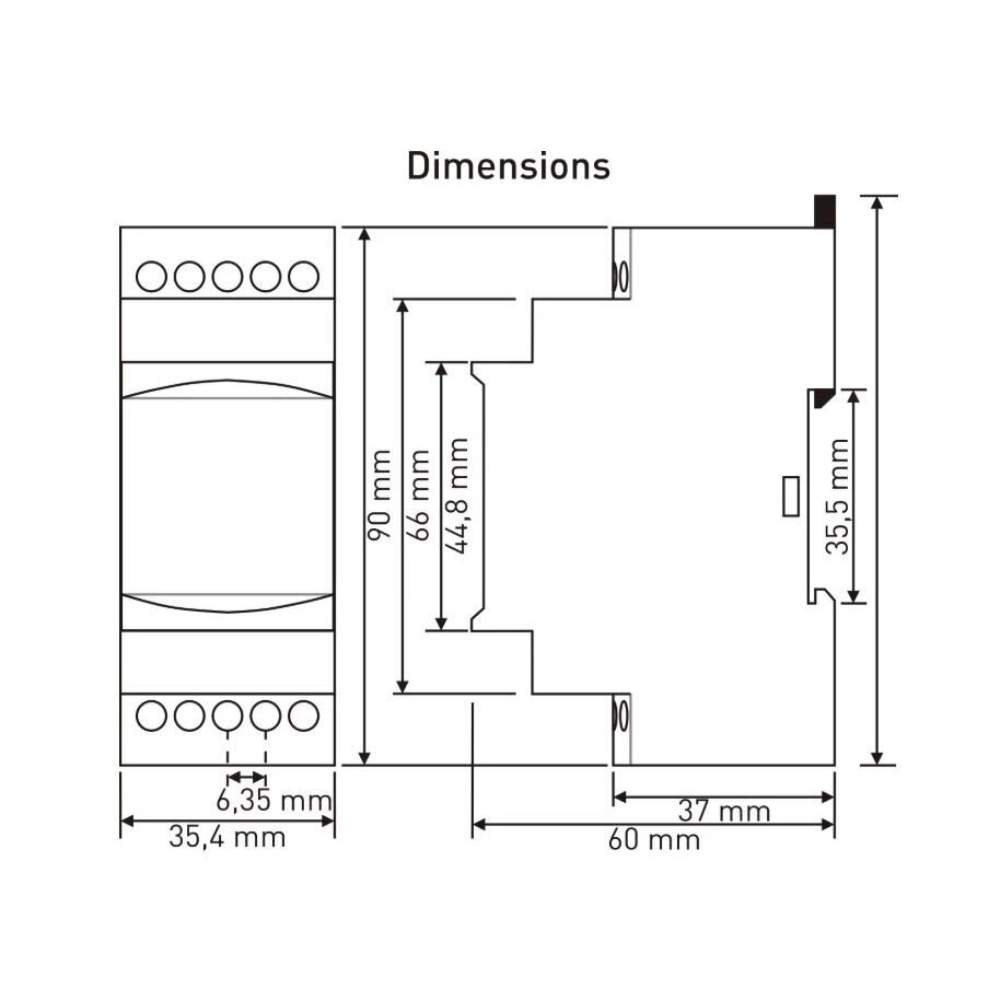 Modułowy | cyfrowy | przekaźnik kontroli napięcia | przekaźnik zabezpieczający | 230V | 230-280V | 150-210V | DIN 3
